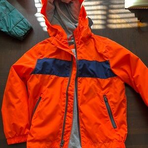 Kids Orange and Blue Hooded Jacket